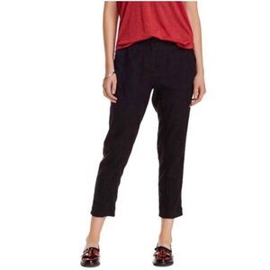 BROCHU WALKER‎ Clover Pants Linen Blend Black Straight Trouser Sz XS